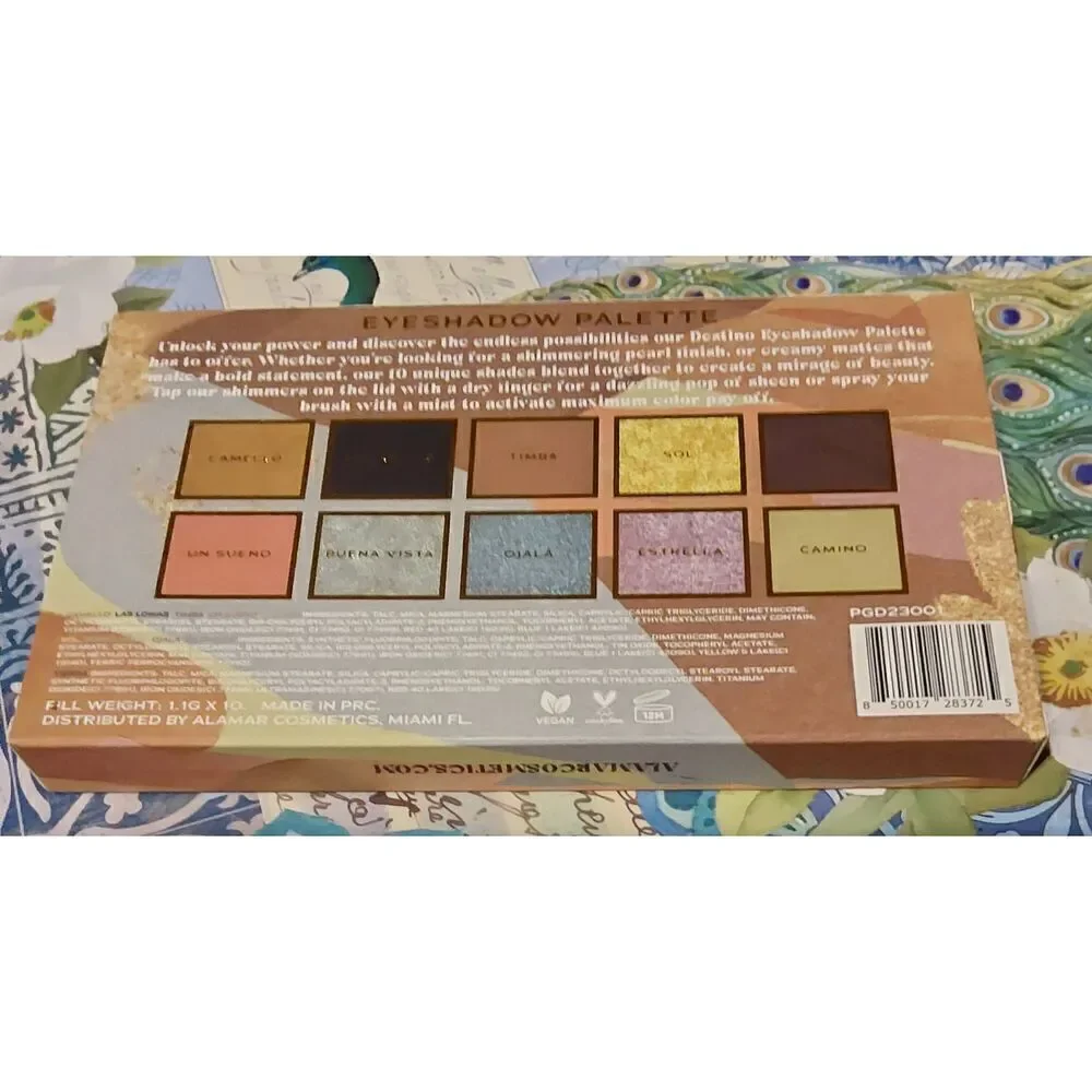 BNIB~Alamar Cosmetics Destino Eyeshadow Palette~Gorgeous Colors